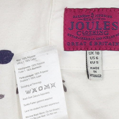 Joules Women's Ivory Full Zip Fleece Jacket Size 10