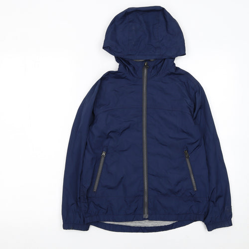 GAP Kids Boys Blue Hooded Windbreaker Jacket 8-9 Years