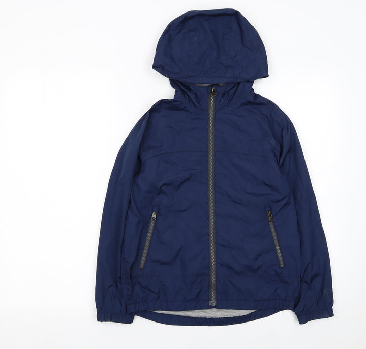 GAP Kids Boys Blue Hooded Windbreaker Jacket 8-9 Years