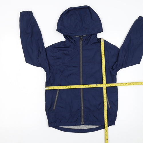 GAP Kids Boys Blue Hooded Windbreaker Jacket 8-9 Years