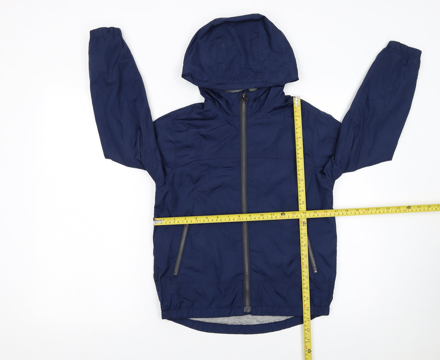 GAP Kids Boys Blue Hooded Windbreaker Jacket 8-9 Years