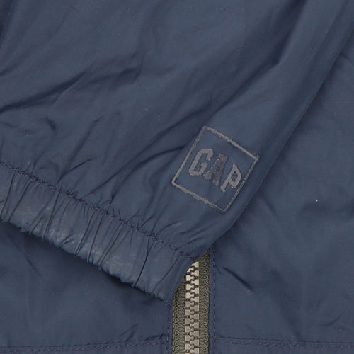 GAP Kids Boys Blue Hooded Windbreaker Jacket 8-9 Years
