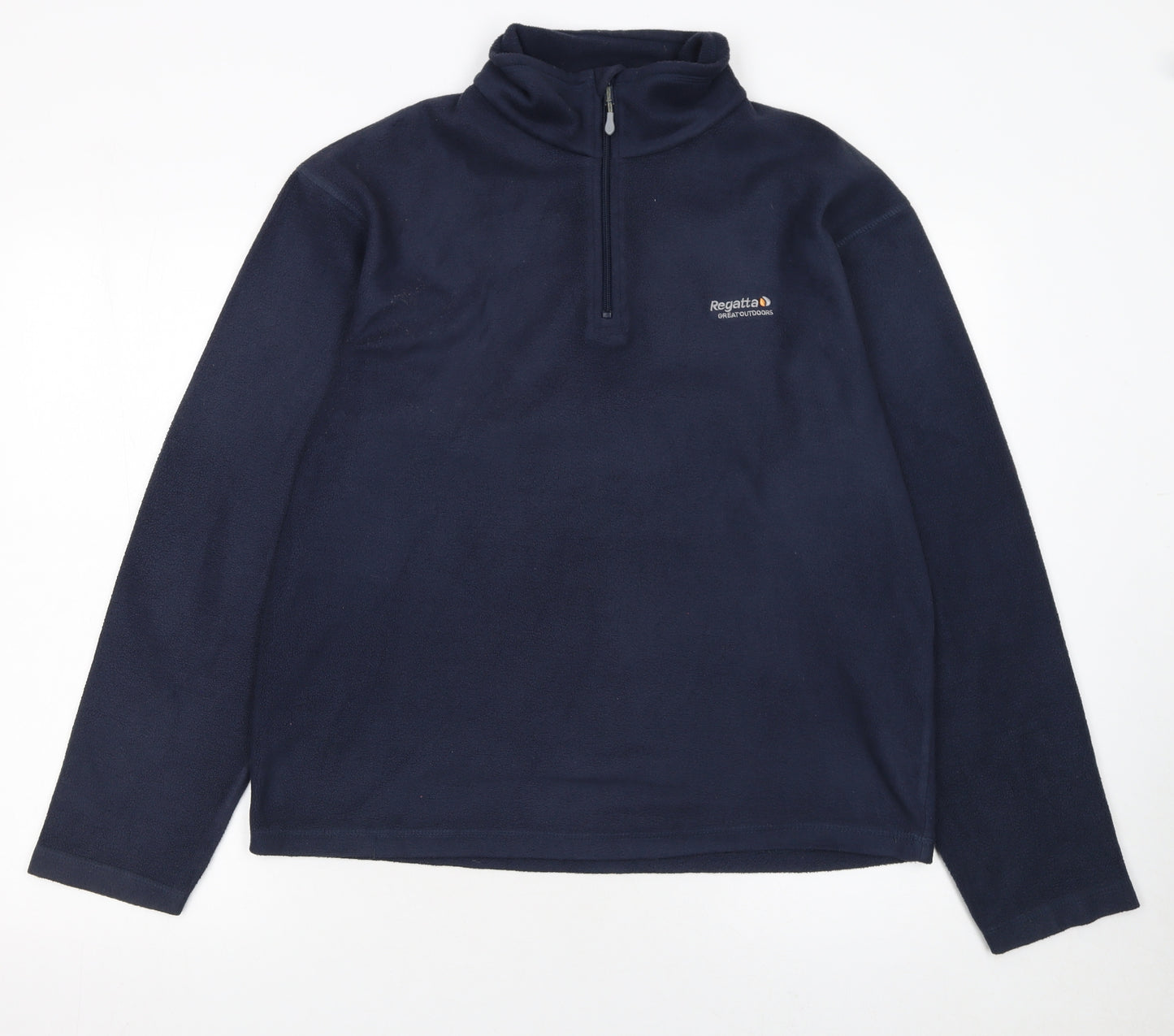 Regatta Men Blue Fleece Half Zip Pullover Sweatshirt M
