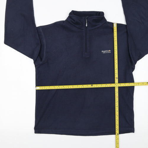 Regatta Men Blue Fleece Half Zip Pullover Sweatshirt M