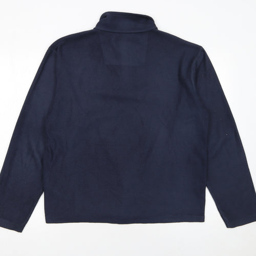Regatta Men Blue Fleece Half Zip Pullover Sweatshirt M