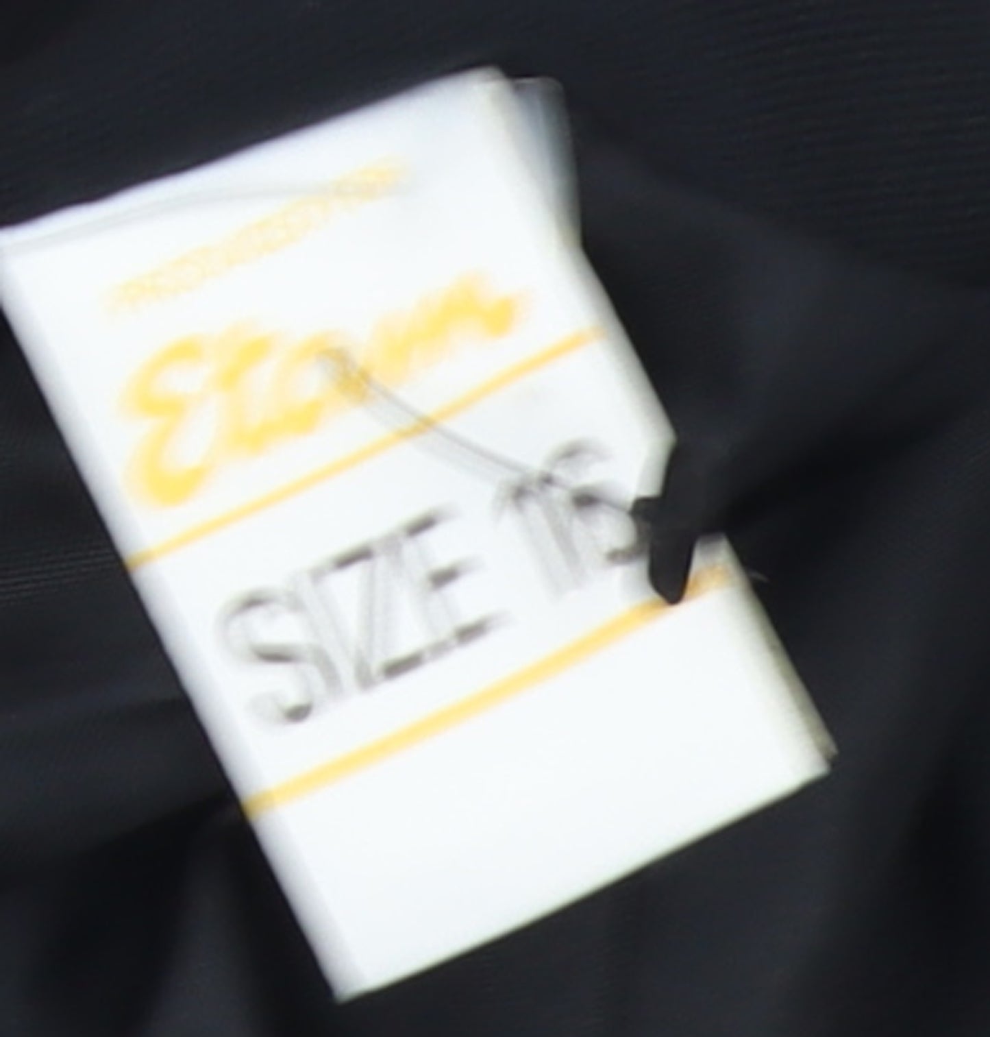 Etam Women Black Size 16 Double-Breasted Cropped Blazer