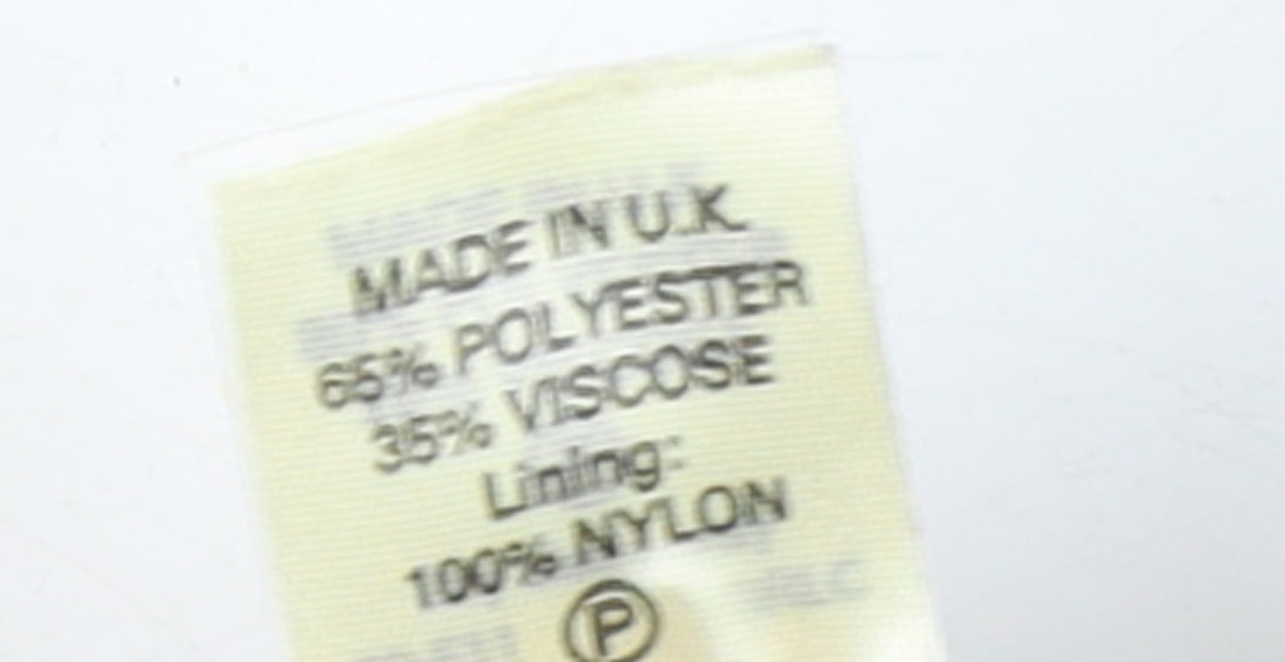 Etam Women Black Size 16 Double-Breasted Cropped Blazer