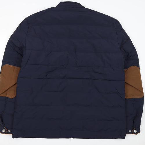 Armand Thiery Men's Blue 3XL Puffer Jacket with Zip Pockets