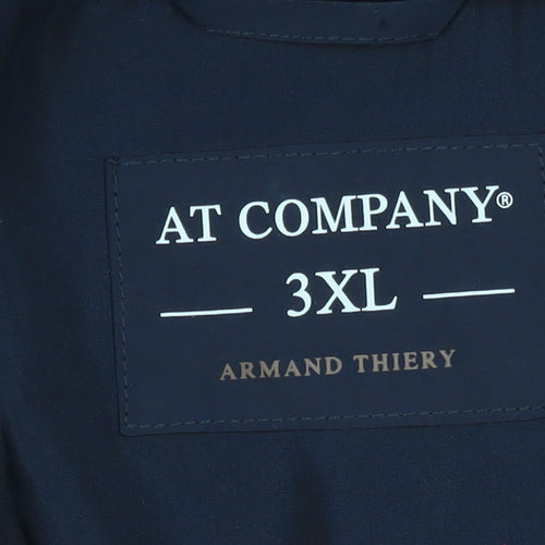 Armand Thiery Men's Blue 3XL Puffer Jacket with Zip Pockets