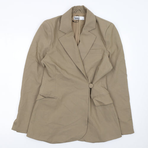 Boa Women Beige Single Breasted Blazer Jacket Size S Wool Blend