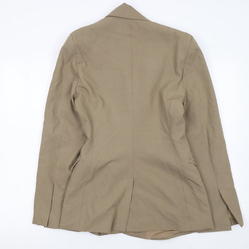Boa Women Beige Single Breasted Blazer Jacket Size S Wool Blend