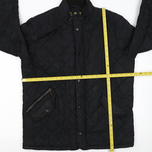 Barbour Men's Black Quilted Mid-Length Jacket L