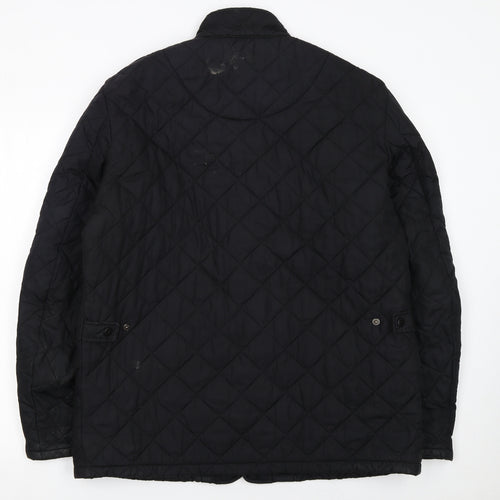Barbour Men's Black Quilted Mid-Length Jacket L