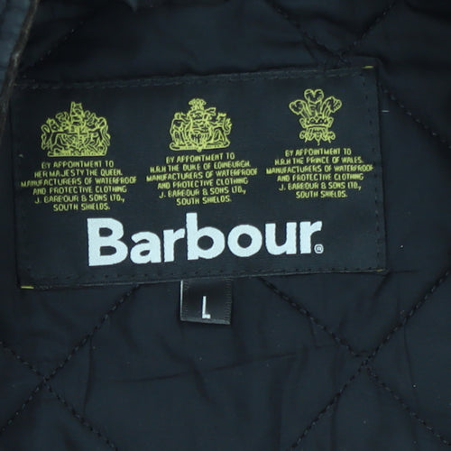 Barbour Men's Black Quilted Mid-Length Jacket L