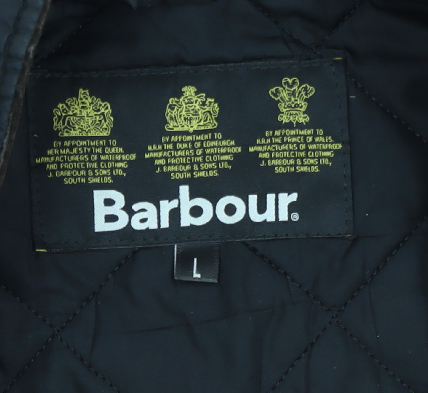 Barbour Men's Black Quilted Mid-Length Jacket L