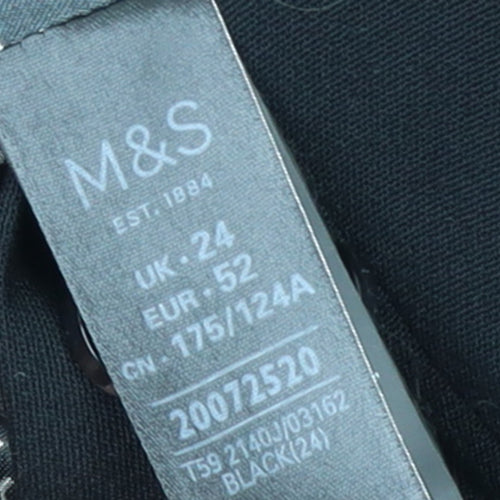 Marks and Spencer Women’s Black Size 24 Single-Breasted Blazer