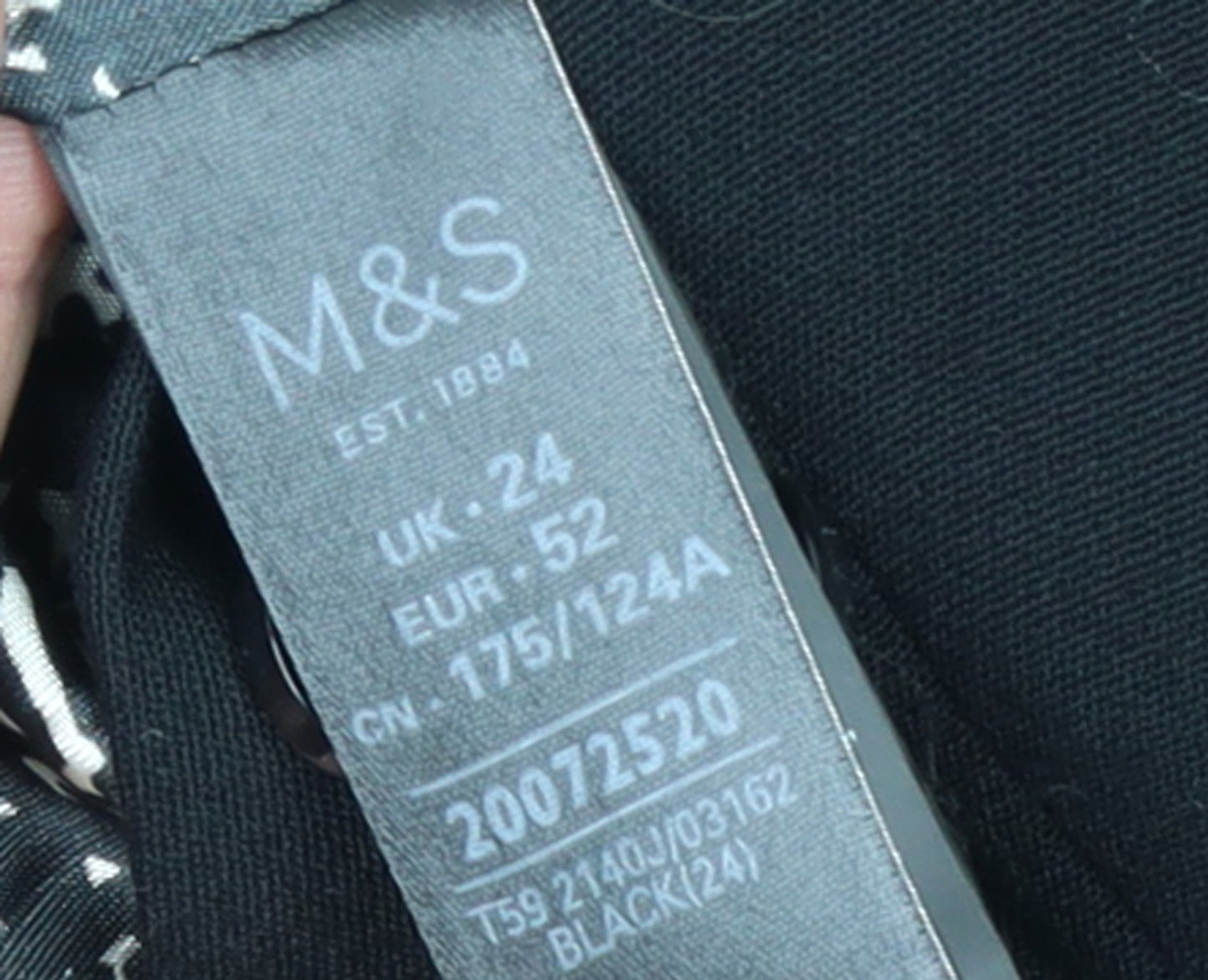 Marks and Spencer Women’s Black Size 24 Single-Breasted Blazer