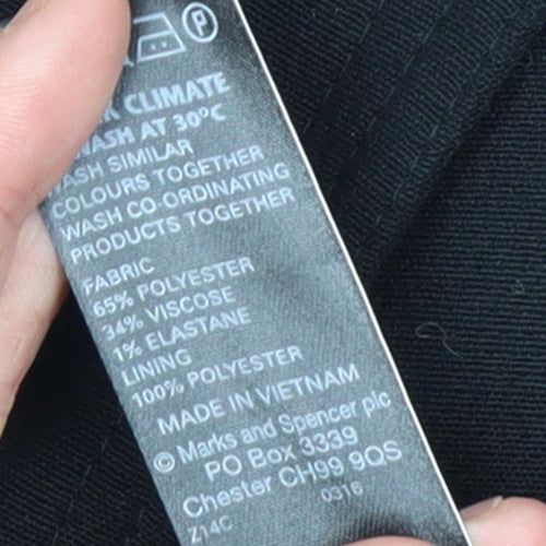 Marks and Spencer Women’s Black Size 24 Single-Breasted Blazer