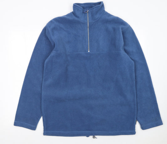 Zantos Men's Blue Fleece 1/4 Zip Pullover Sweatshirt Size S