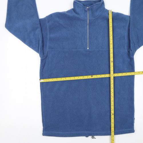 Zantos Men's Blue Fleece 1/4 Zip Pullover Sweatshirt Size S