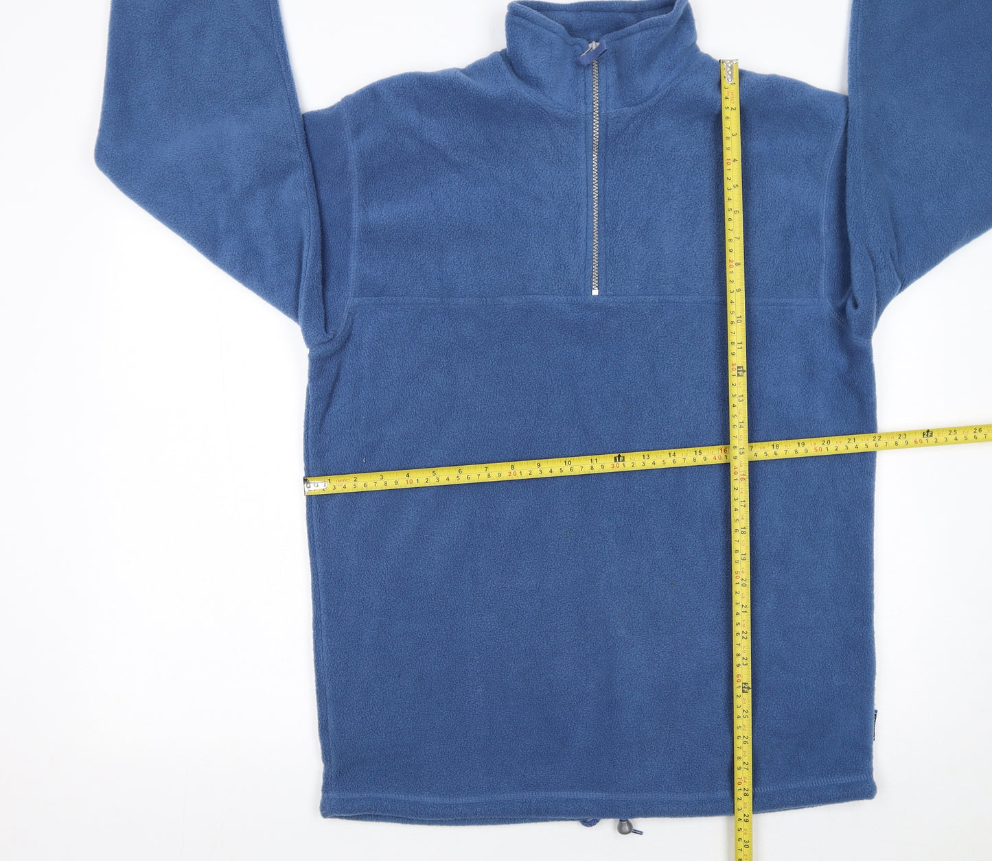 Zantos Men's Blue Fleece 1/4 Zip Pullover Sweatshirt Size S