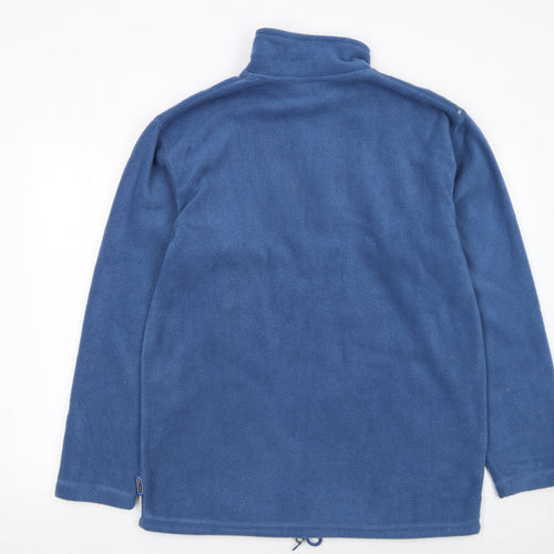 Zantos Men's Blue Fleece 1/4 Zip Pullover Sweatshirt Size S