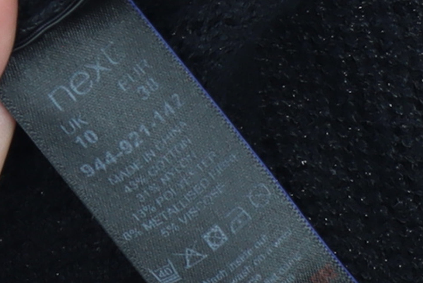 Next Womens Black Knit Long Sleeve Pullover Jumper Size 10