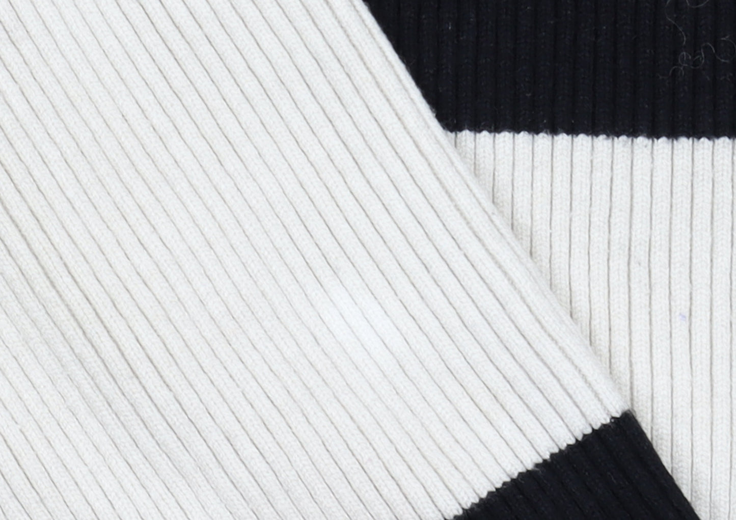 4th + Reckless Womens Black White Striped V-Neck Knit Jumper Size 20