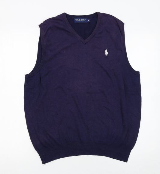 Ralph Lauren Polo Golf Men's Blue V-Neck Cotton Vest M