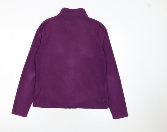 Marks and Spencer Women's Purple Fleece Zip Jacket UK 12