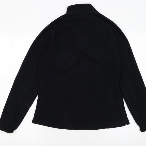 Quechua Women Black Fleece 1/4 Zip Pullover Sweatshirt Size L