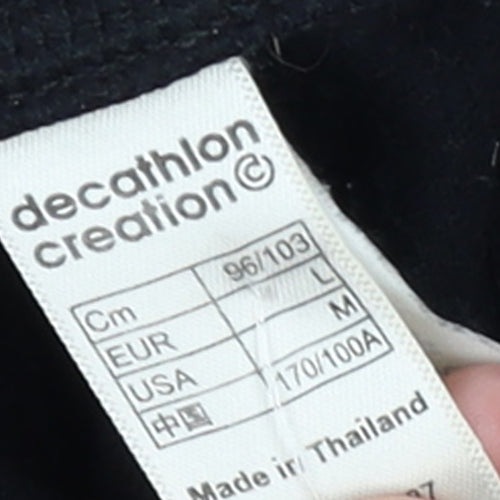 Quechua Women Black Fleece 1/4 Zip Pullover Sweatshirt Size L