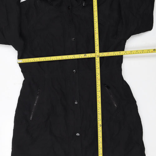 Jessica Simpson Women's Black L Hooded Parka Coat Long Winter Jacket