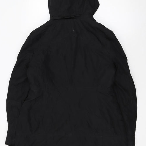 Jessica Simpson Women's Black L Hooded Parka Coat Long Winter Jacket