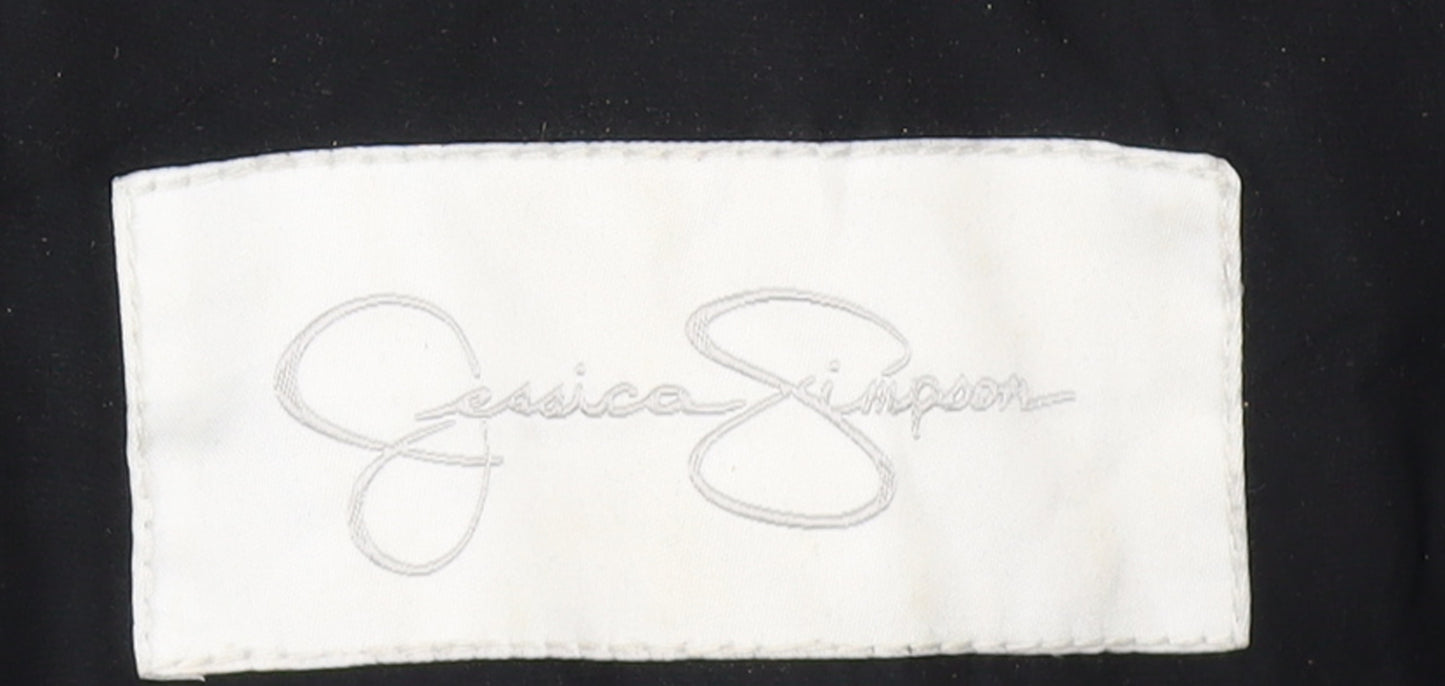 Jessica Simpson Women's Black L Hooded Parka Coat Long Winter Jacket