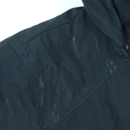 Jessica Simpson Women's Black L Hooded Parka Coat Long Winter Jacket