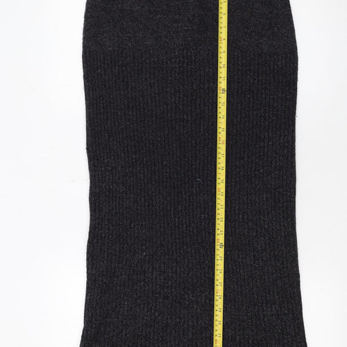 Your 6th Sense Women's Black Wool Blend Knit Pencil Midi Skirt S