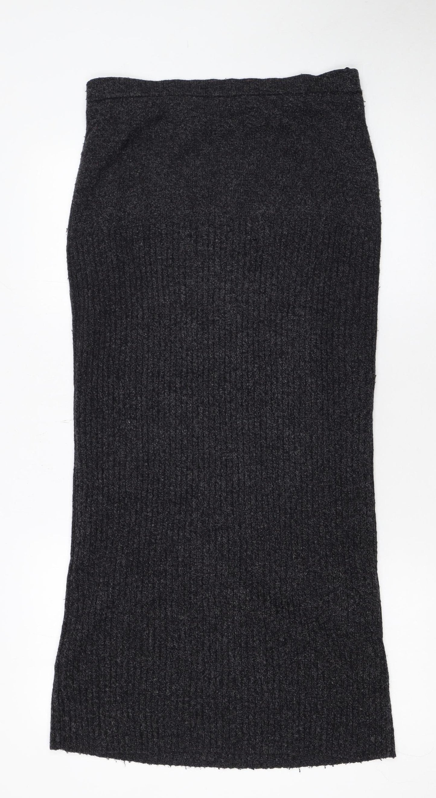 Your 6th Sense Women's Black Wool Blend Knit Pencil Midi Skirt S