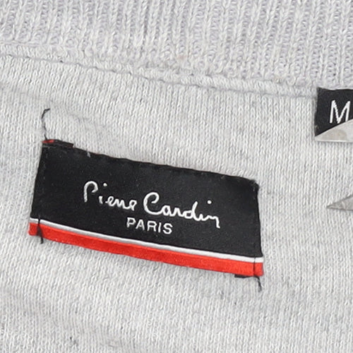 Pierre Cardin Men's Grey Argyle Full Zip Knit Jumper M