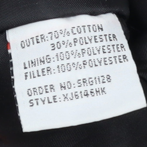 H·K·A Mens Black Hooded Anorak Jacket M Cotton Blend Outdoor