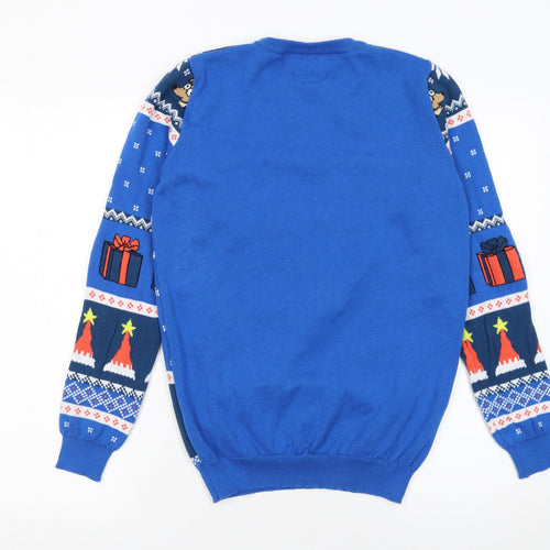 The Simpsons Boys Blue Christmas Bart Simpson Jumper 12-13 Years Pullover