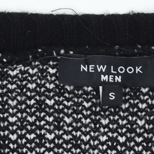New Look Men Black Small Gobble Gobble Turkey Knit Jumper