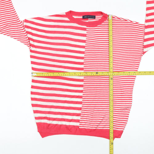 Marks and Spencer Womens Red Striped Knit Jumper Size M