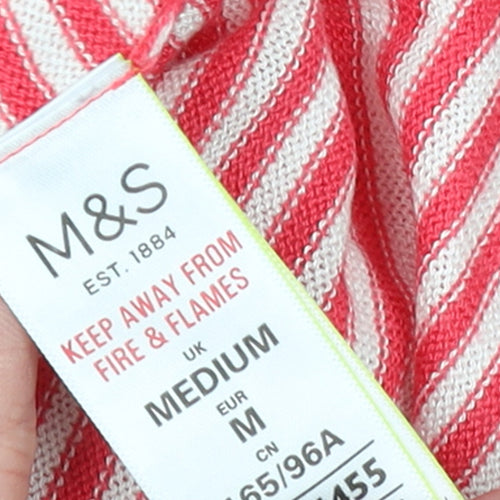 Marks and Spencer Womens Red Striped Knit Jumper Size M