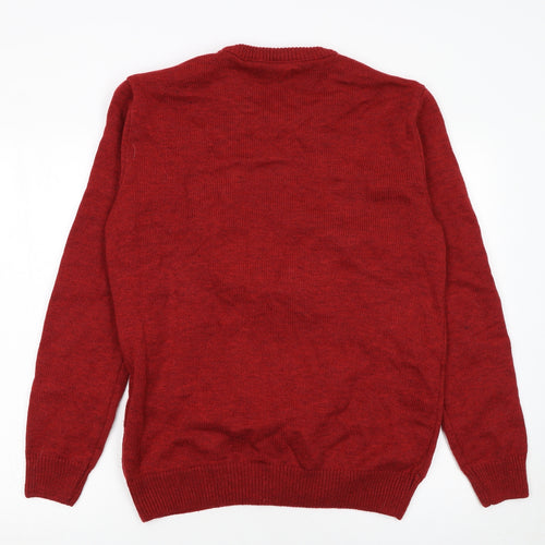Next Men's Red Christmas Deer Jumper Crew Neck L