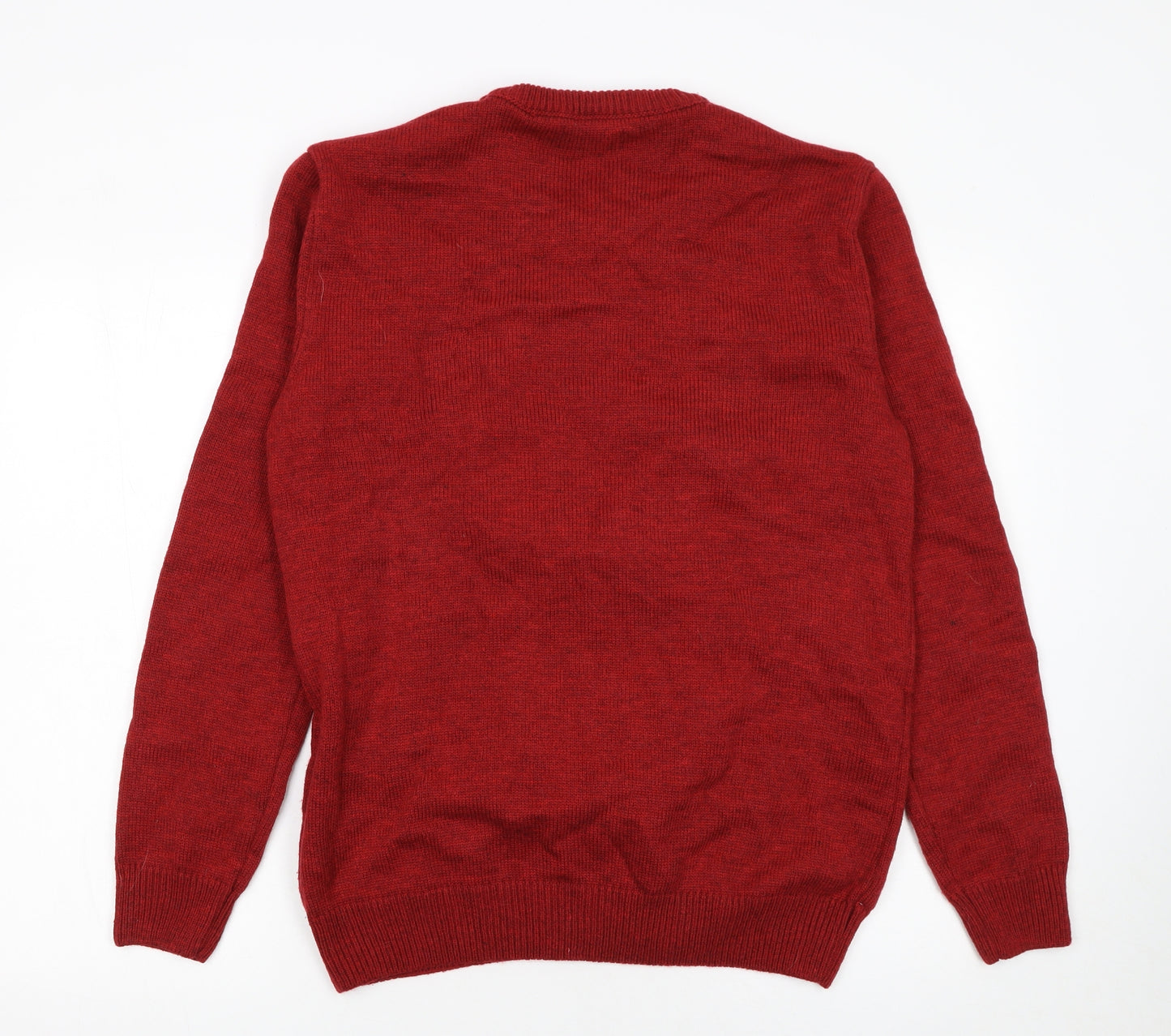 Next Men's Red Christmas Deer Jumper Crew Neck L