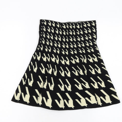 LUC-CE Womens Black A-Line Short Knit Skirt Size S
