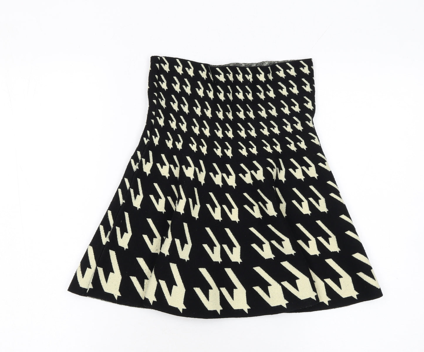LUC-CE Womens Black A-Line Short Knit Skirt Size S