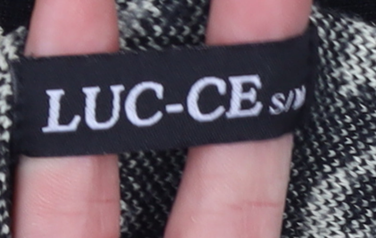 LUC-CE Womens Black A-Line Short Knit Skirt Size S