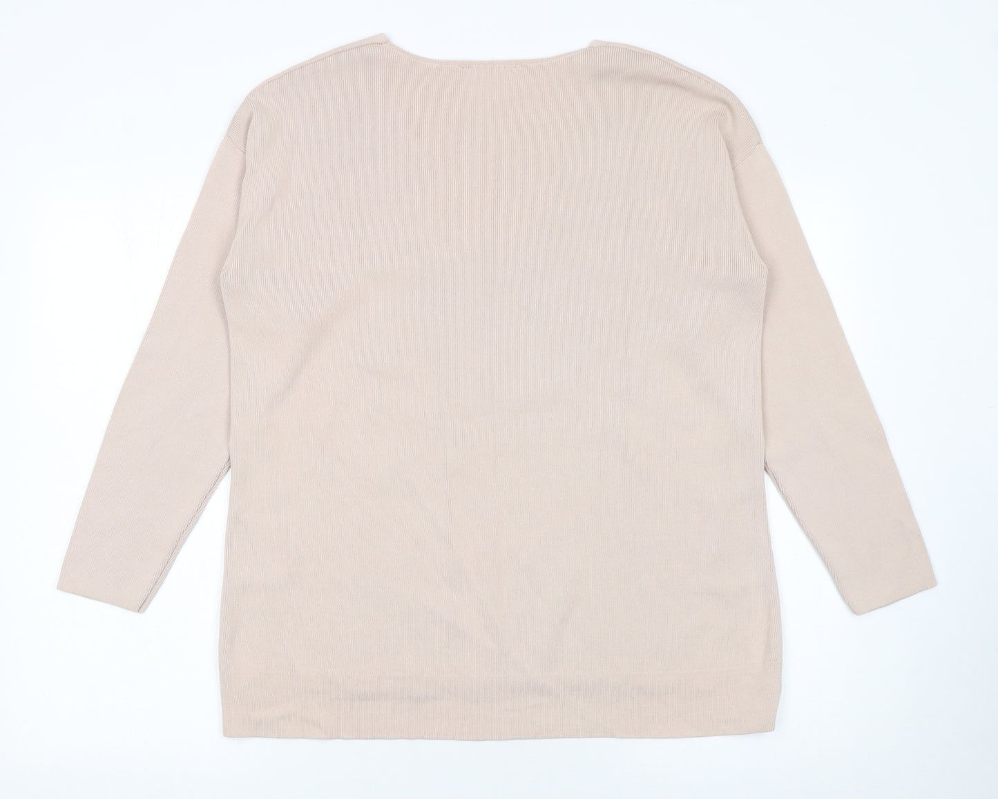 Star by Julien Macdonald Women's Beige Studded V-Neck Jumper Size 14